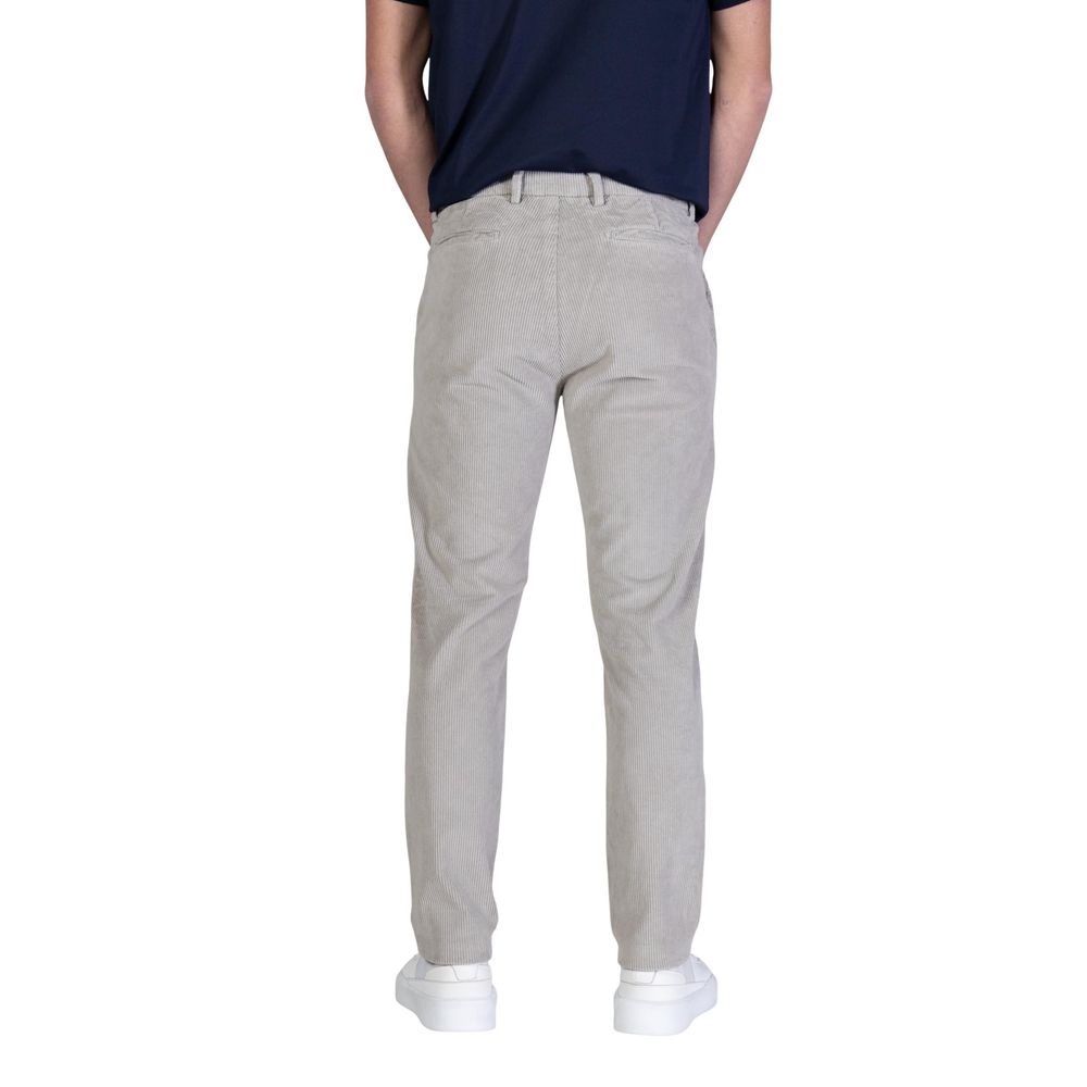 Gray Cotton Casual Pants - ventzia