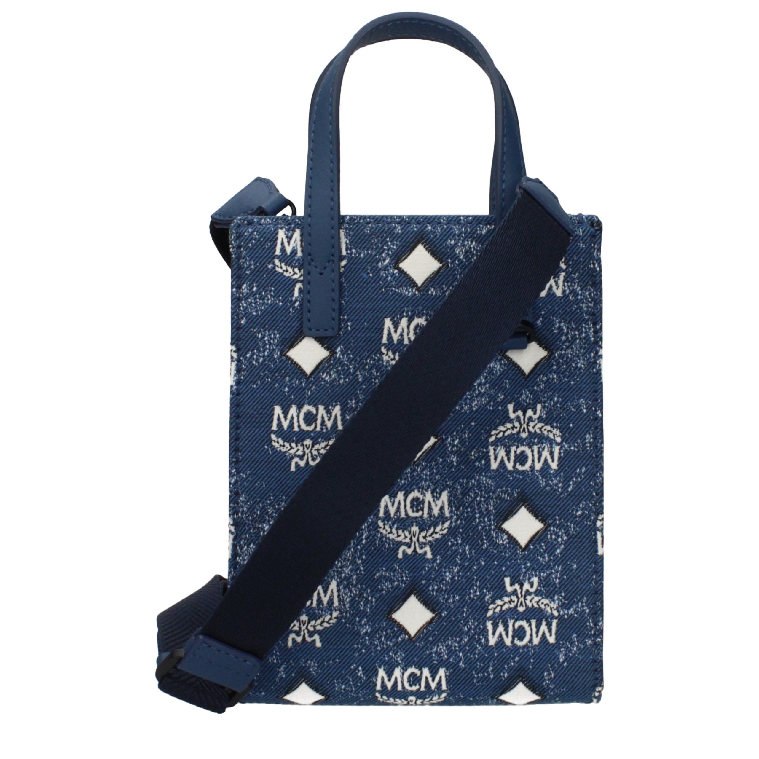Blue Fabric Handbag - ventzia
