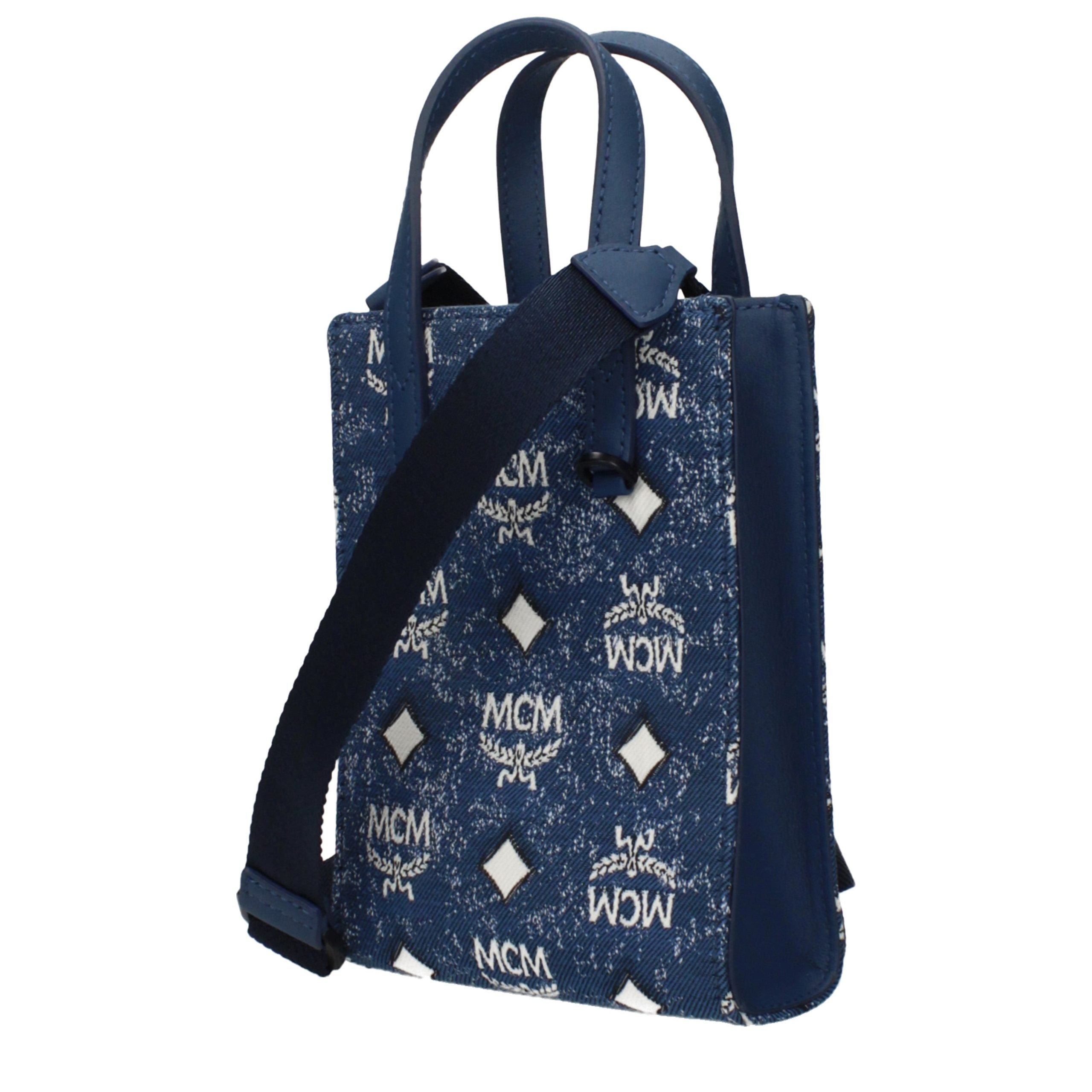 Blue Fabric Handbag - ventzia