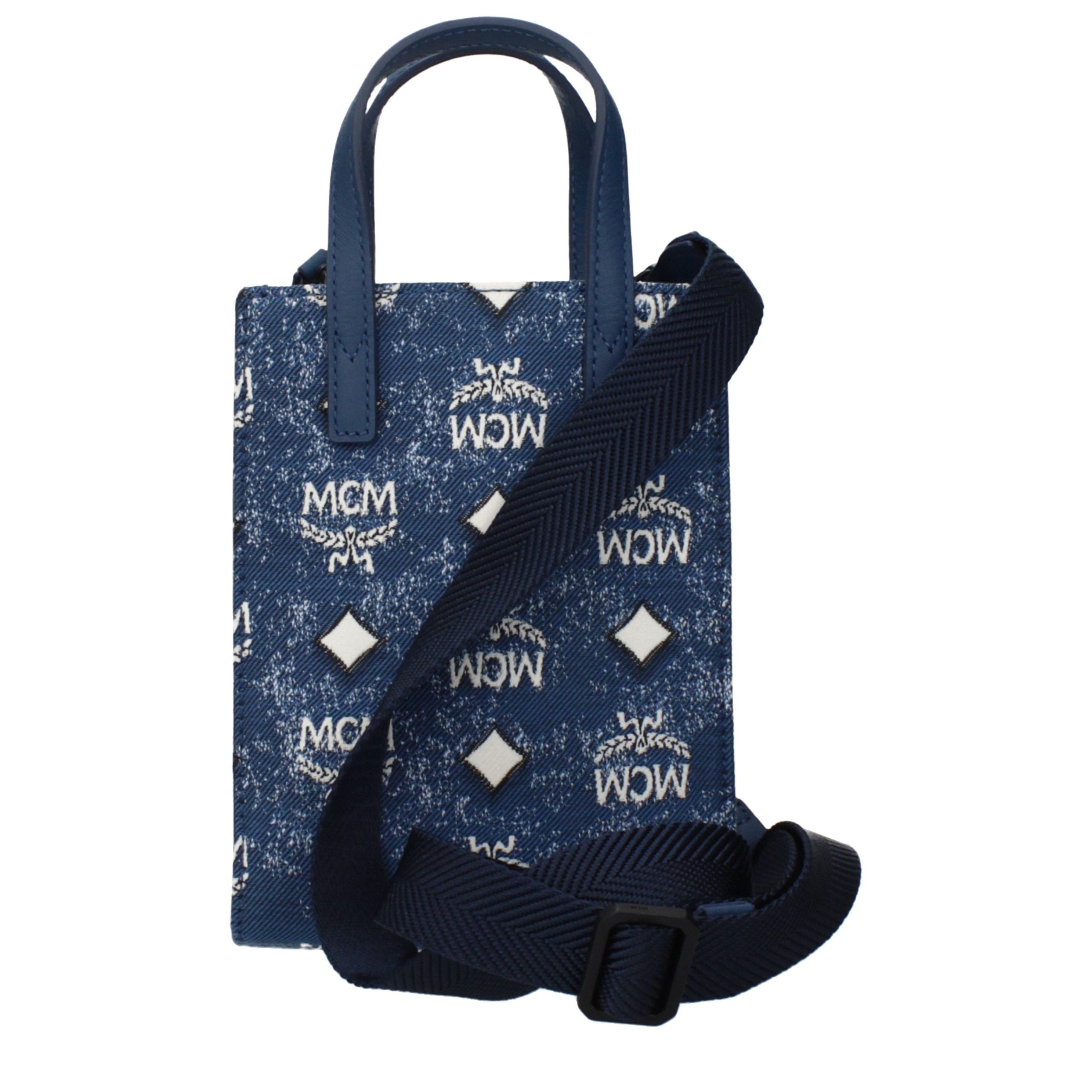 Blue Fabric Handbag