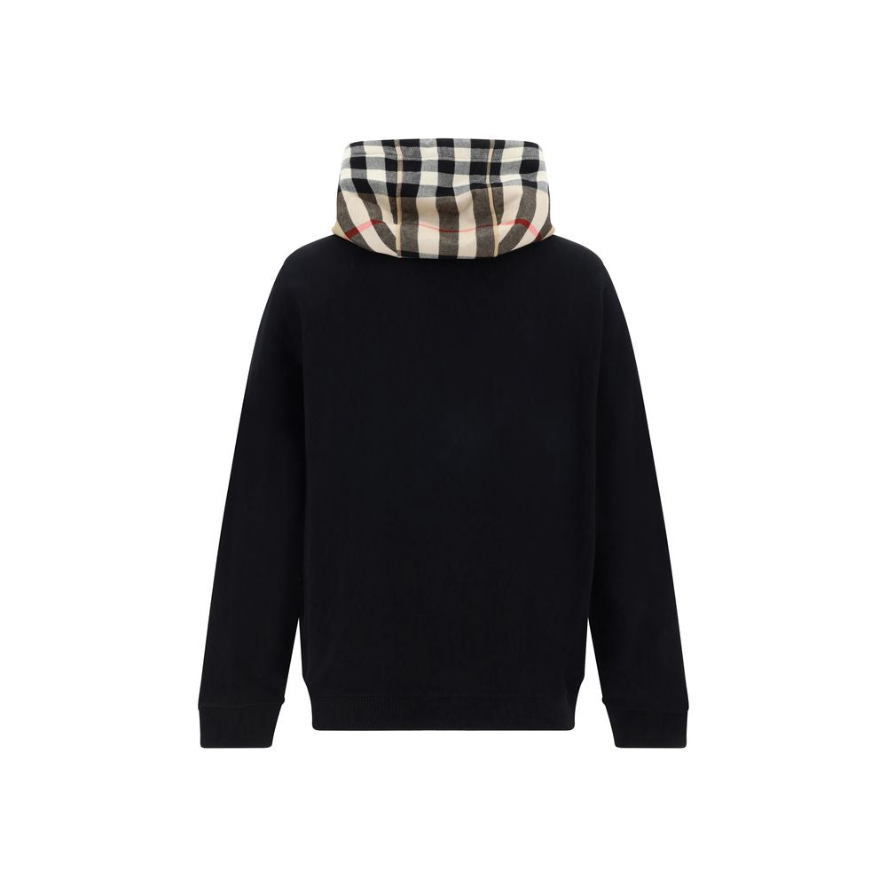 Black Cotton Sweatshirt - ventzia