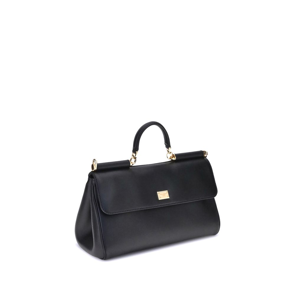 Black Calf Leather Bos Taurus Handbag - ventzia
