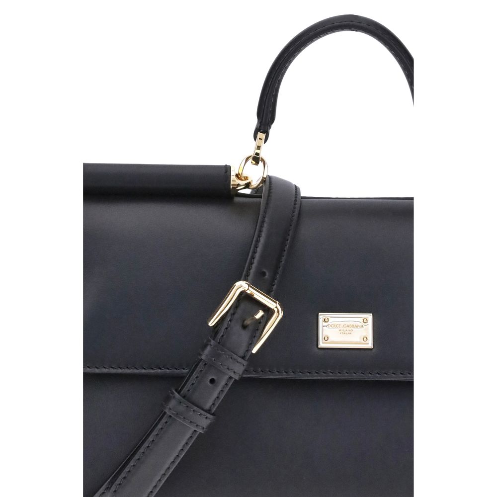 Black Calf Leather Bos Taurus Shoulder Bag - ventzia