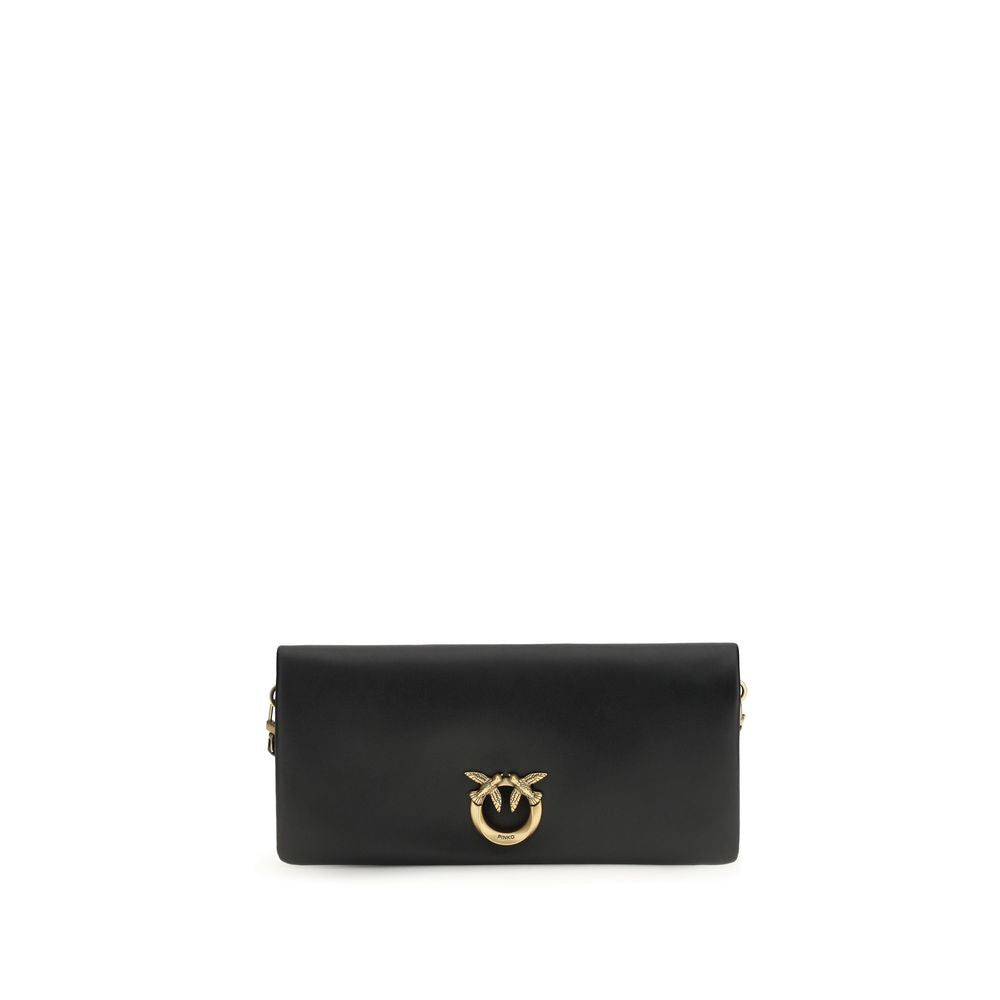 Black Calf Leather Bos Taurus Clutch Bag - ventzia