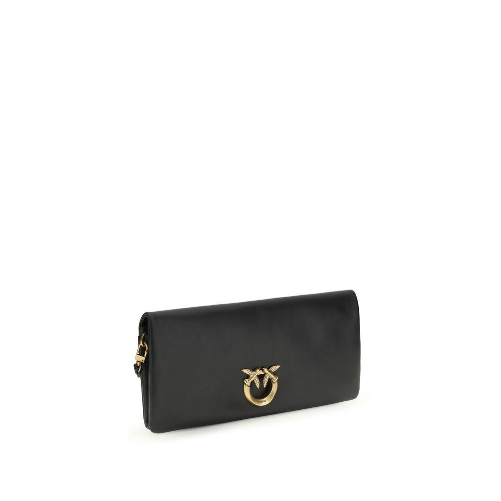 Black Calf Leather Bos Taurus Clutch Bag - ventzia