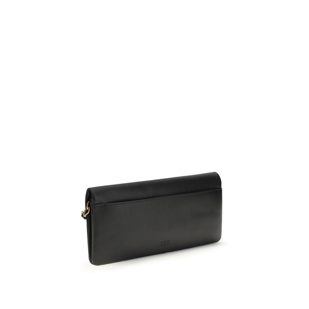 Black Calf Leather Bos Taurus Clutch Bag - ventzia