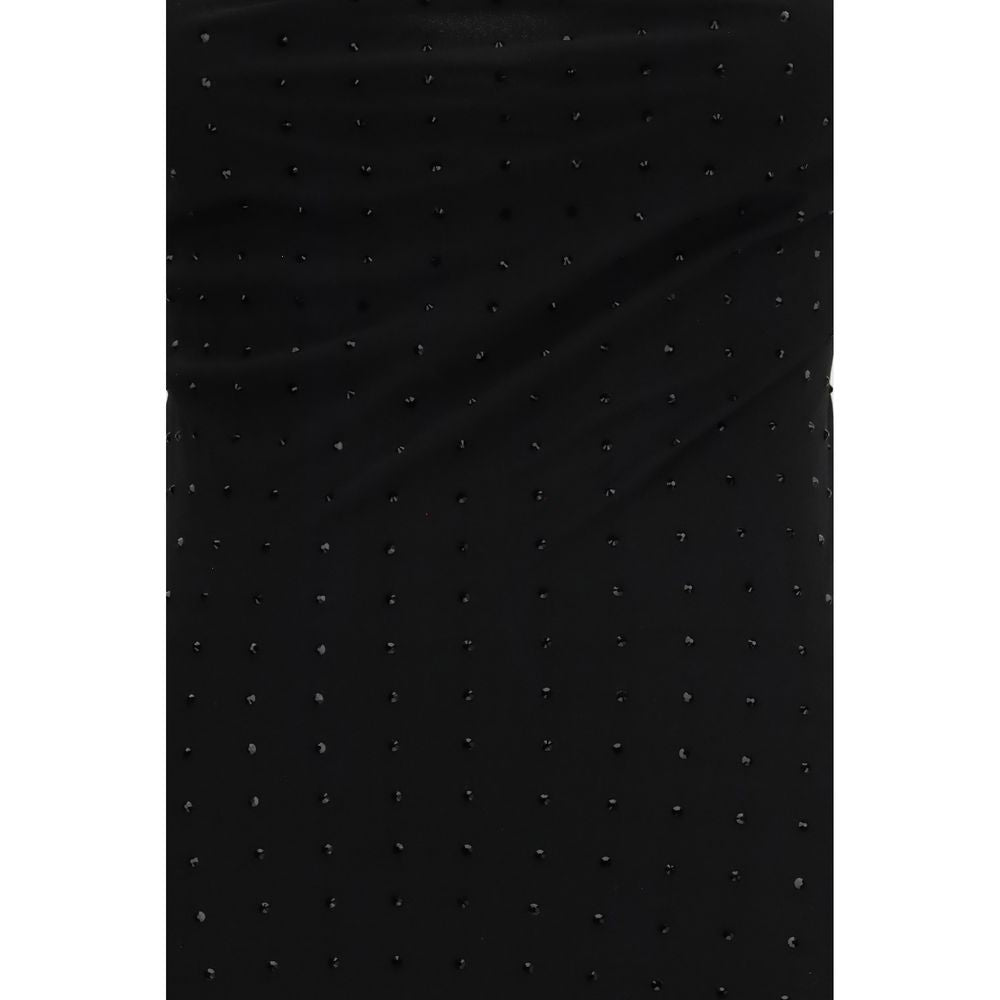 Black Polyester Cocktail Dress - ventzia