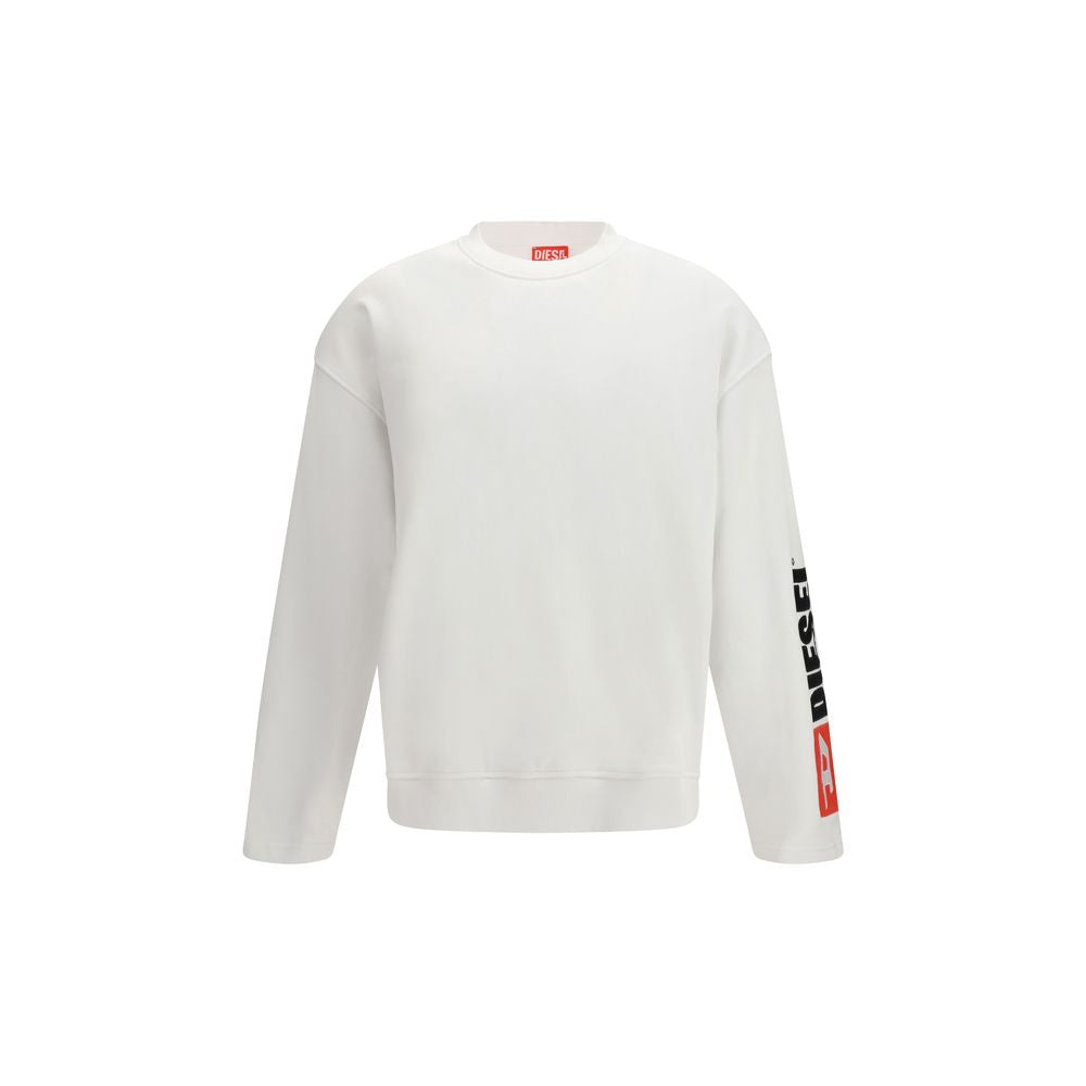 White Cotton Sweatshirt - ventzia