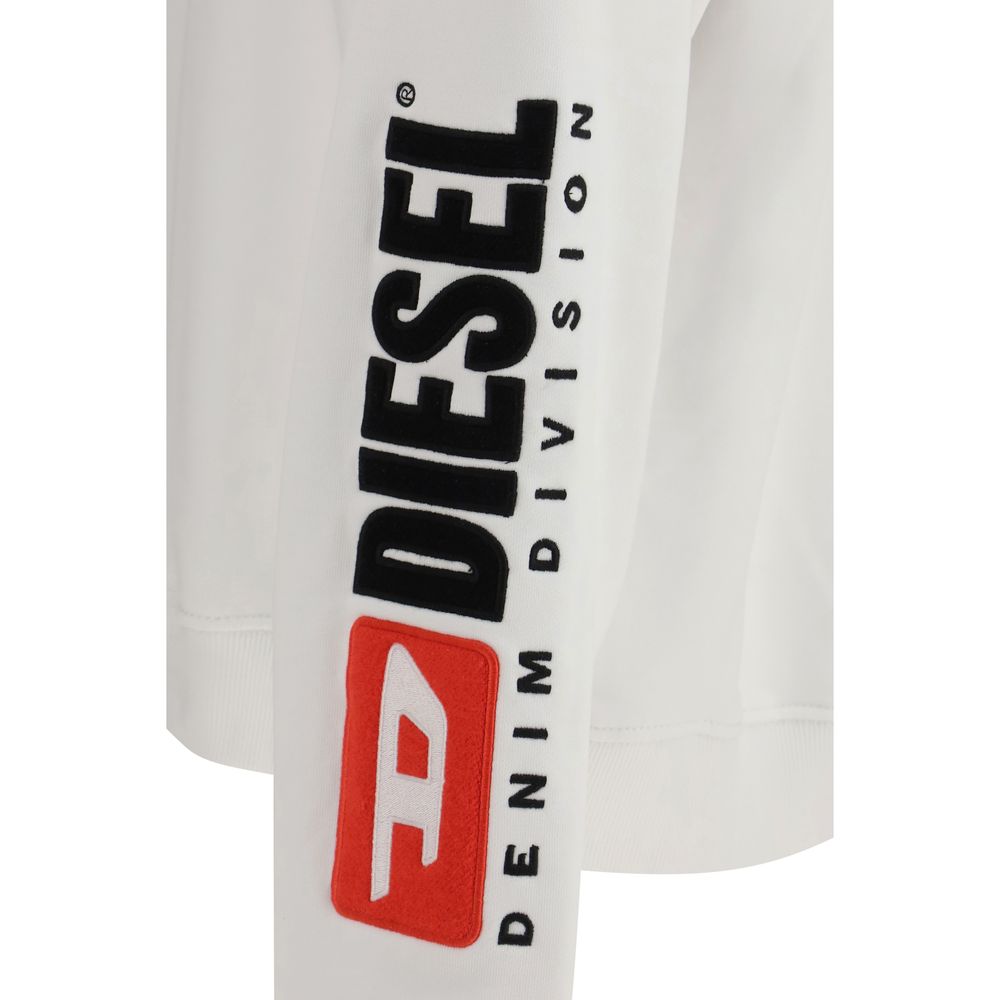 White Cotton Sweatshirt - ventzia