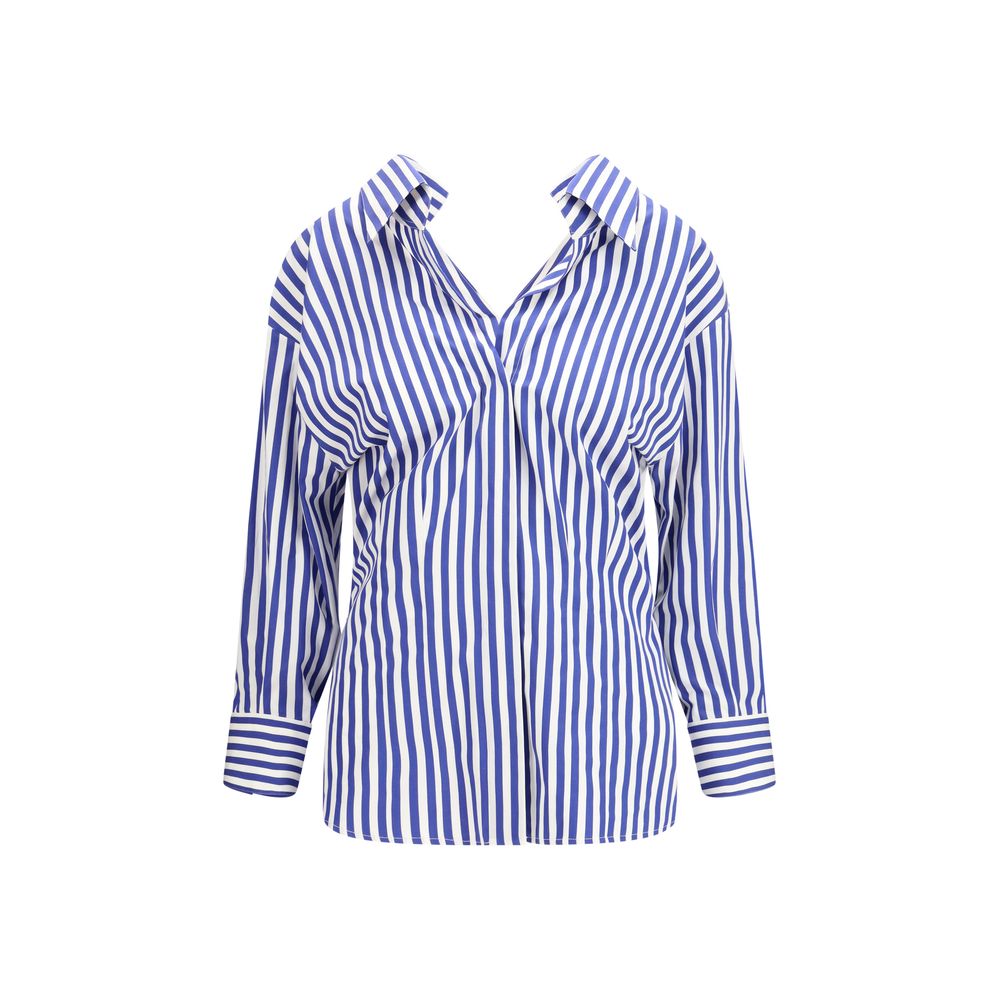 Blue Cotton Pattern Shirt - ventzia