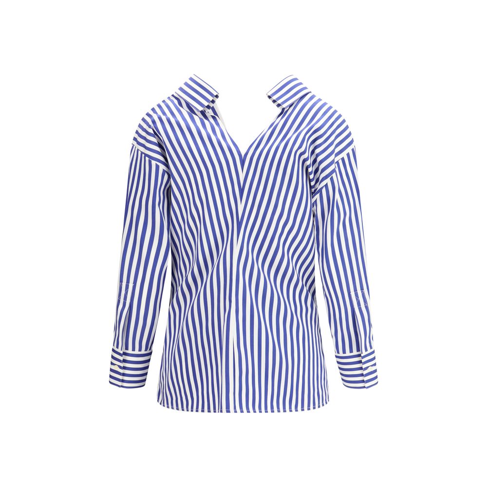 Blue Cotton Pattern Shirt - ventzia