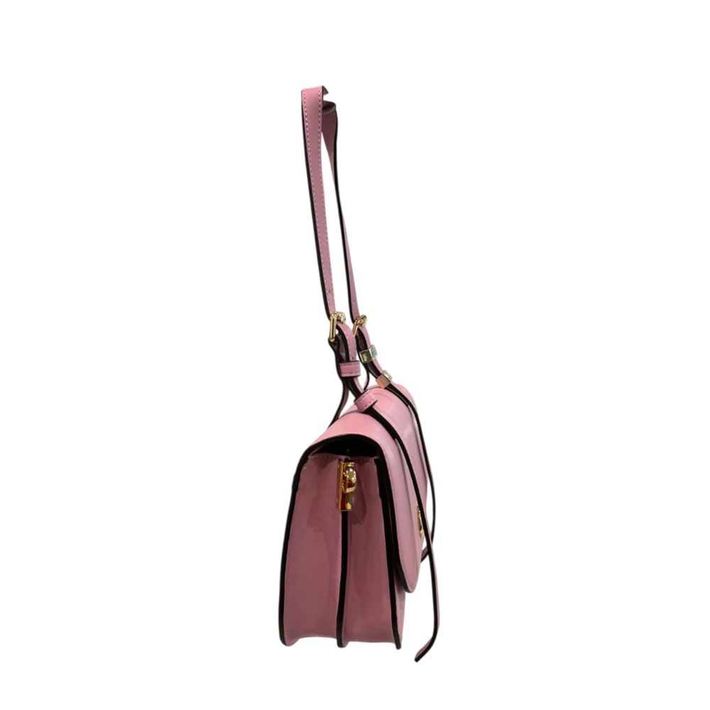 Pink PU Women Shoulder Bag - ventzia