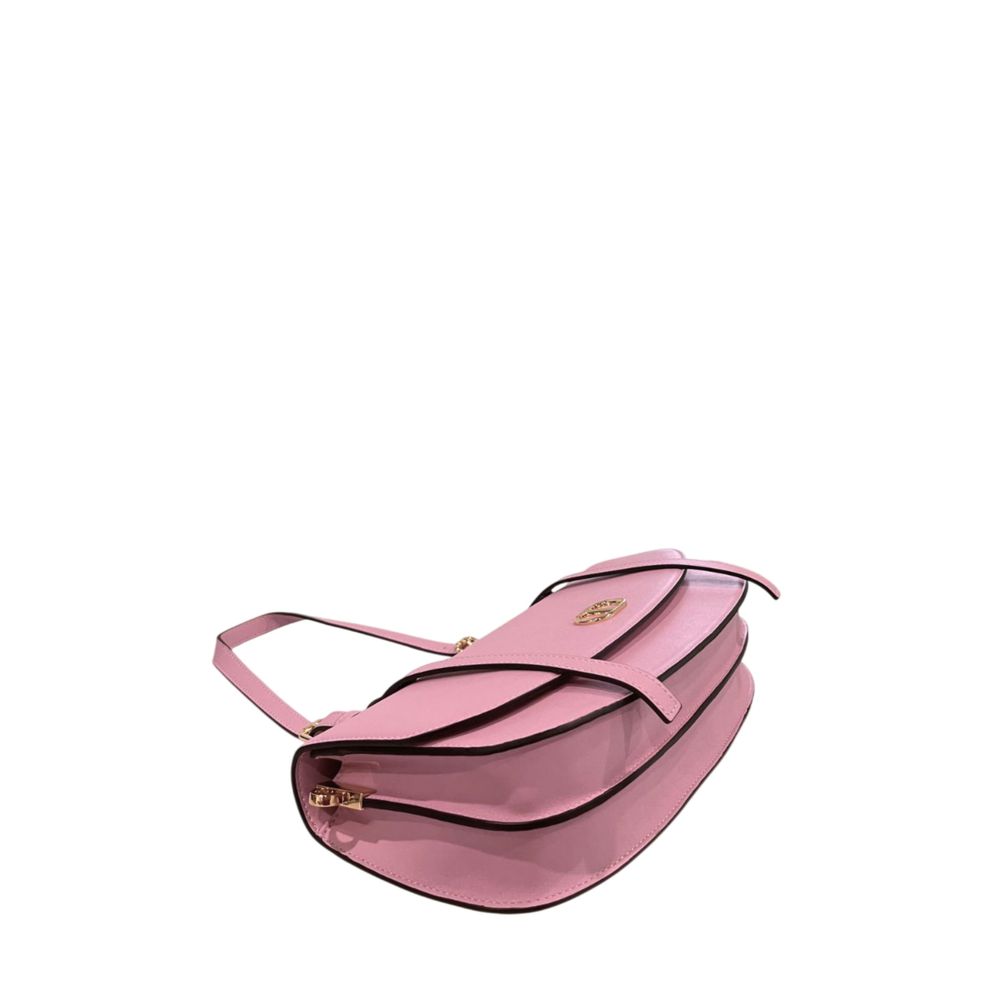 Pink PU Women Shoulder Bag - ventzia