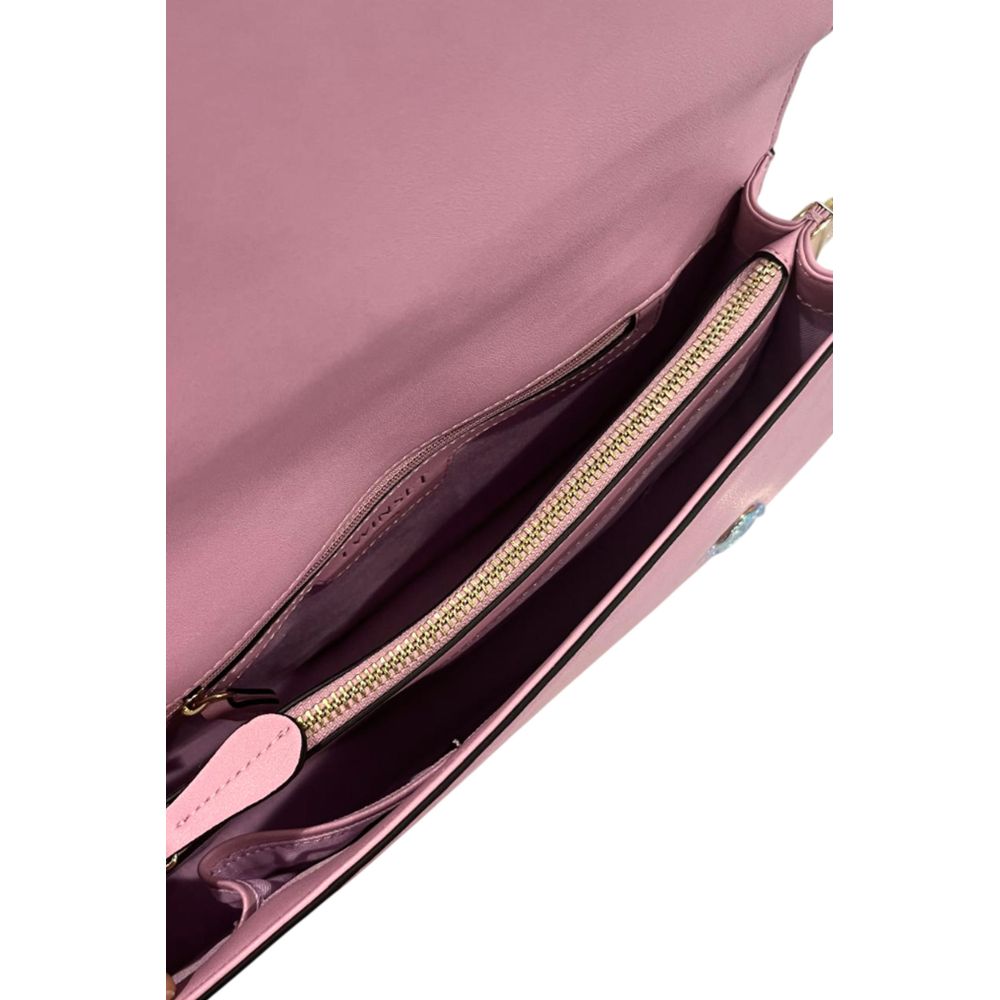 Pink PU Women Shoulder Bag - ventzia