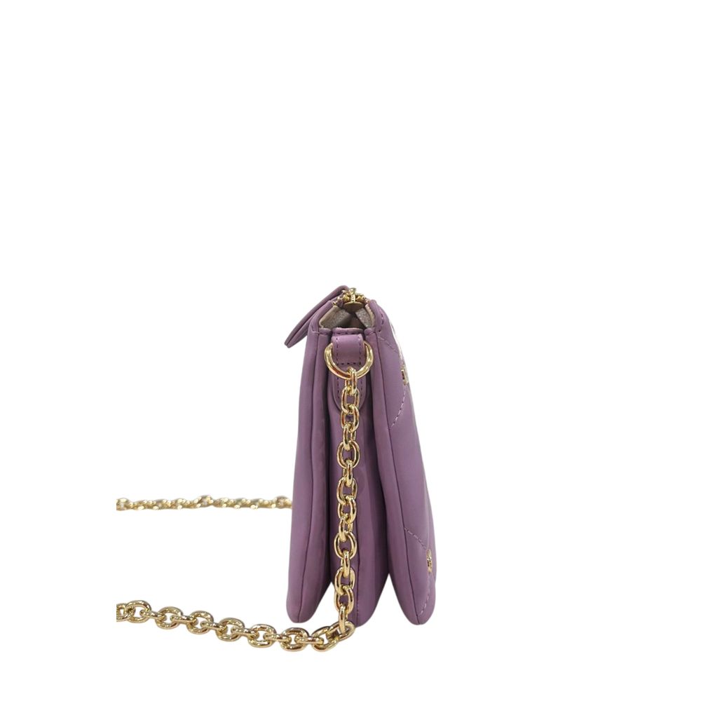 Purple Faux Leather Women Crossbody Bag - ventzia