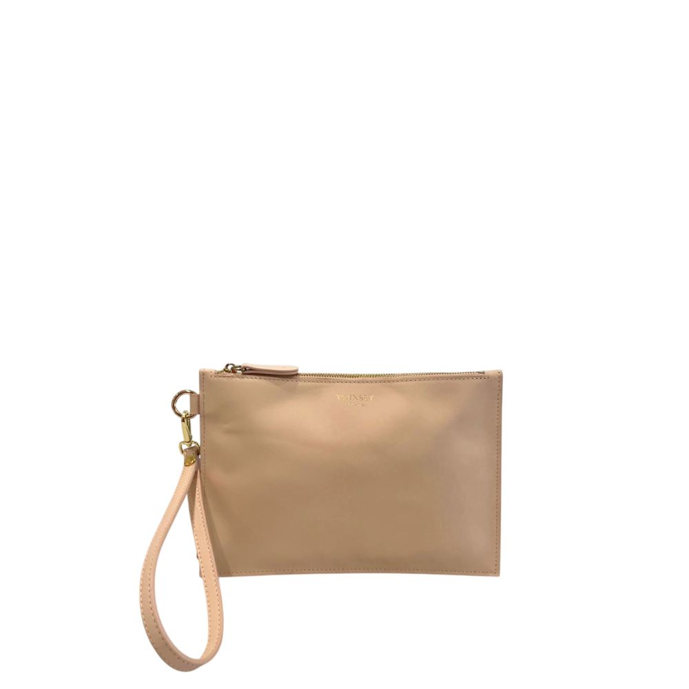 Pink Polyurethane Women Clutch - ventzia