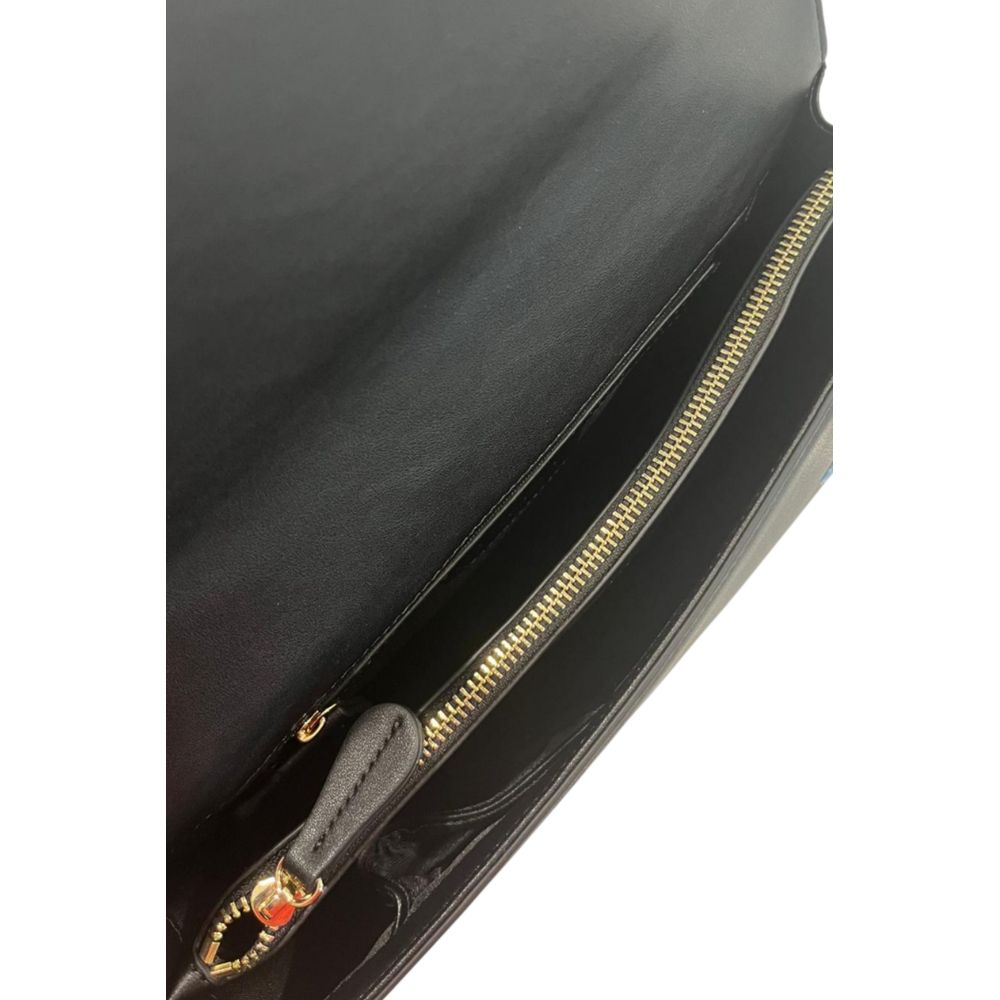 Black PU Women Shoulder Bag - ventzia