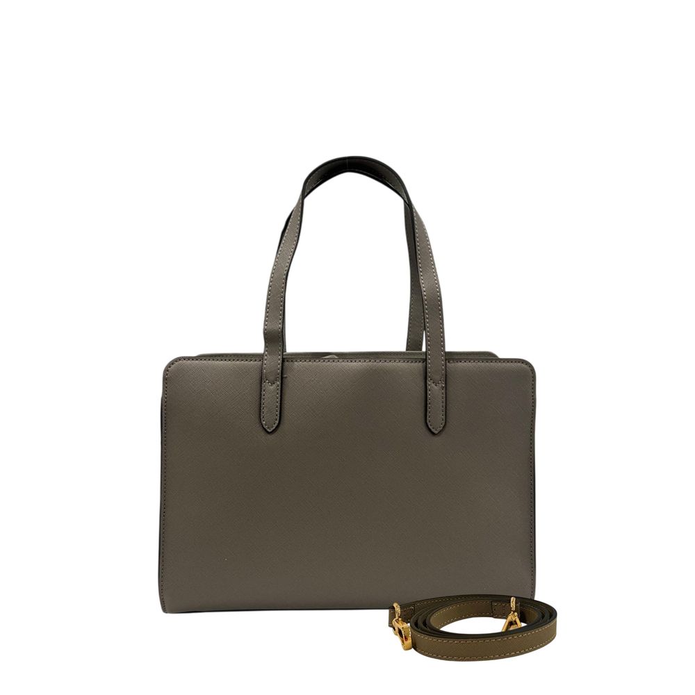 Grey PU Women Shoulder Bag - ventzia