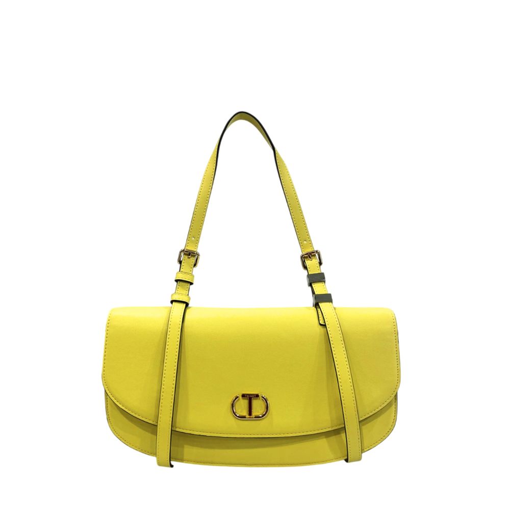Yellow PU Women Shoulder Bag - ventzia