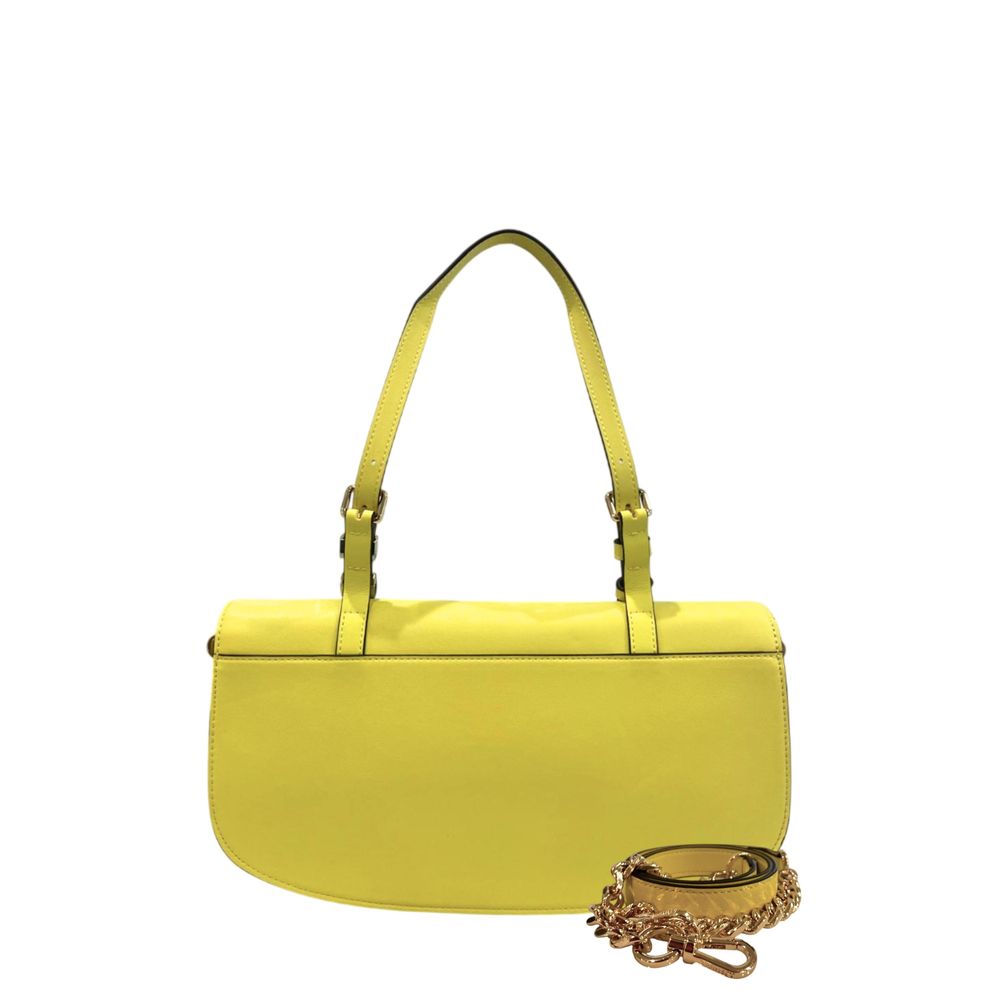 Yellow PU Women Shoulder Bag - ventzia