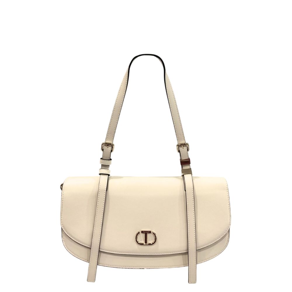 White PU Women Shoulder Bag - ventzia