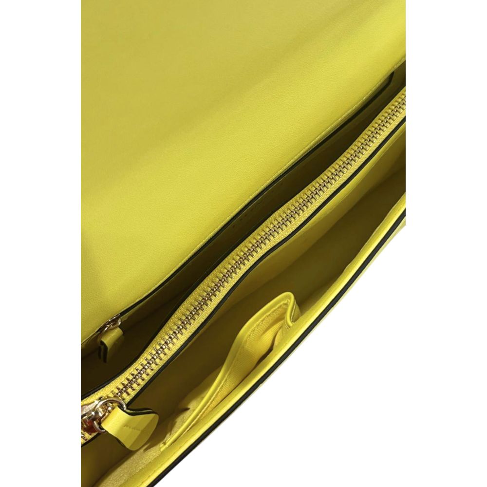 Yellow PU Women Shoulder Bag - ventzia