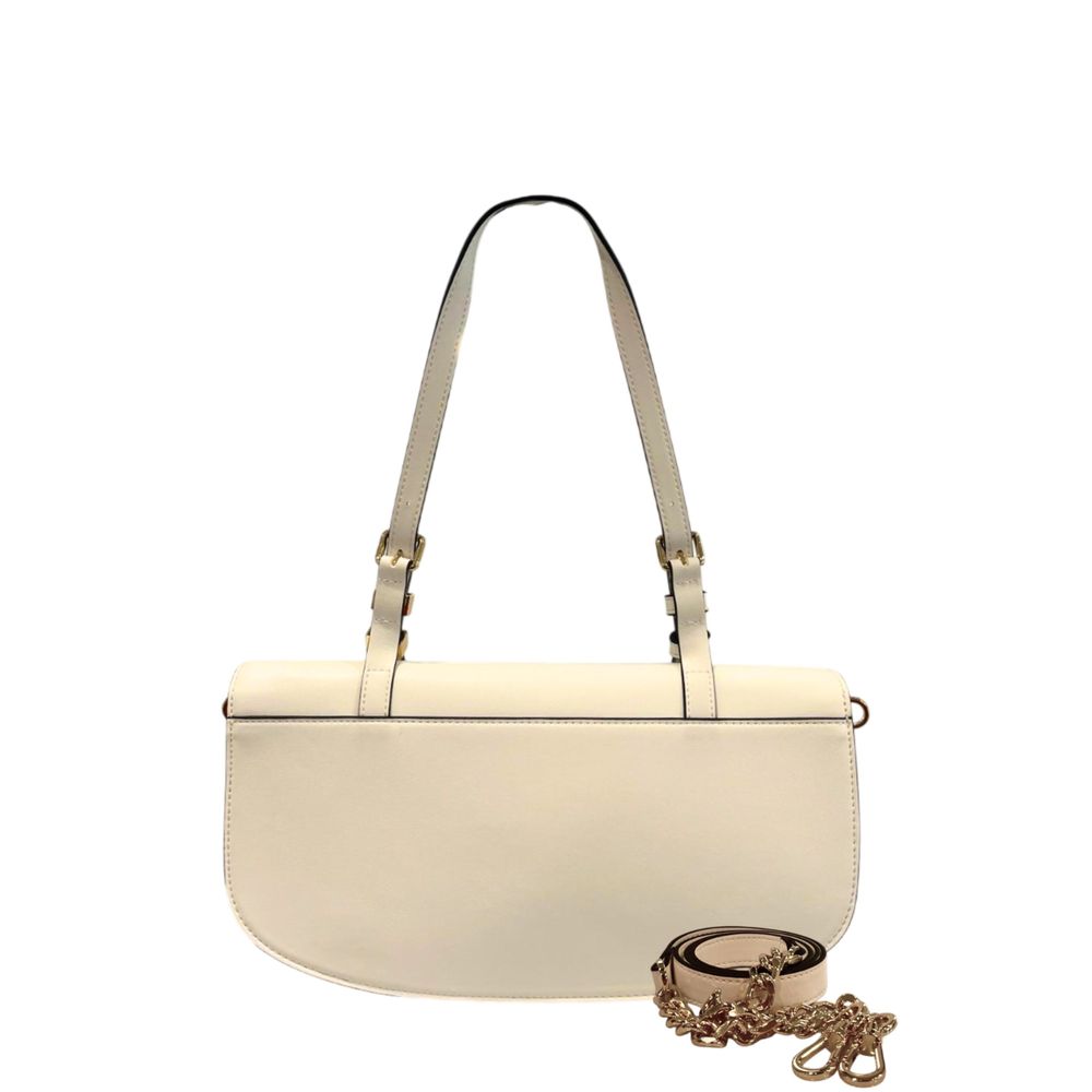 White PU Women Shoulder Bag - ventzia