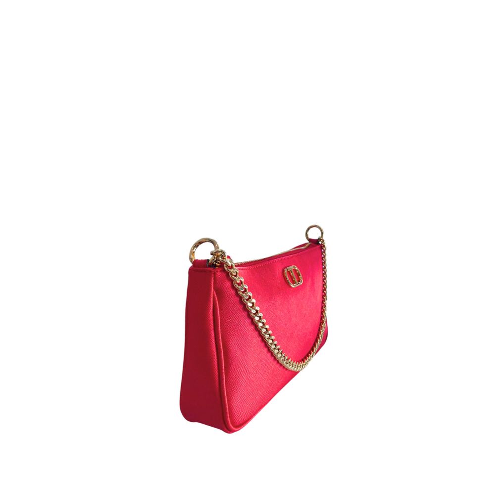 Red PU Women Crossbody Bag - ventzia