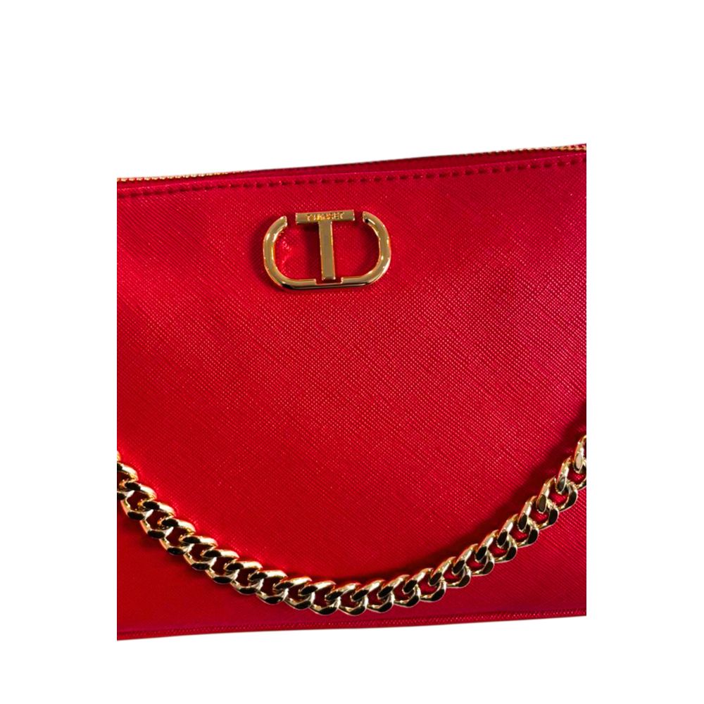 Red PU Women Crossbody Bag - ventzia