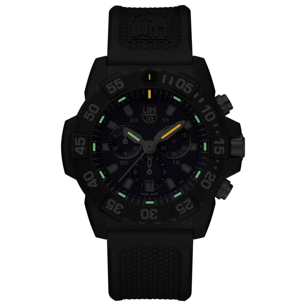 Black Rubber Sport Watch - ventzia