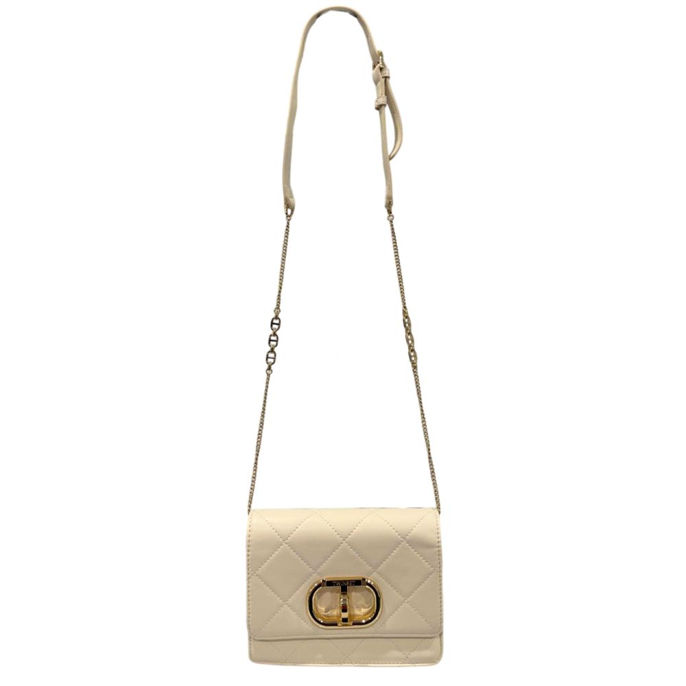 Beige PU Women Crossbody Bag - ventzia