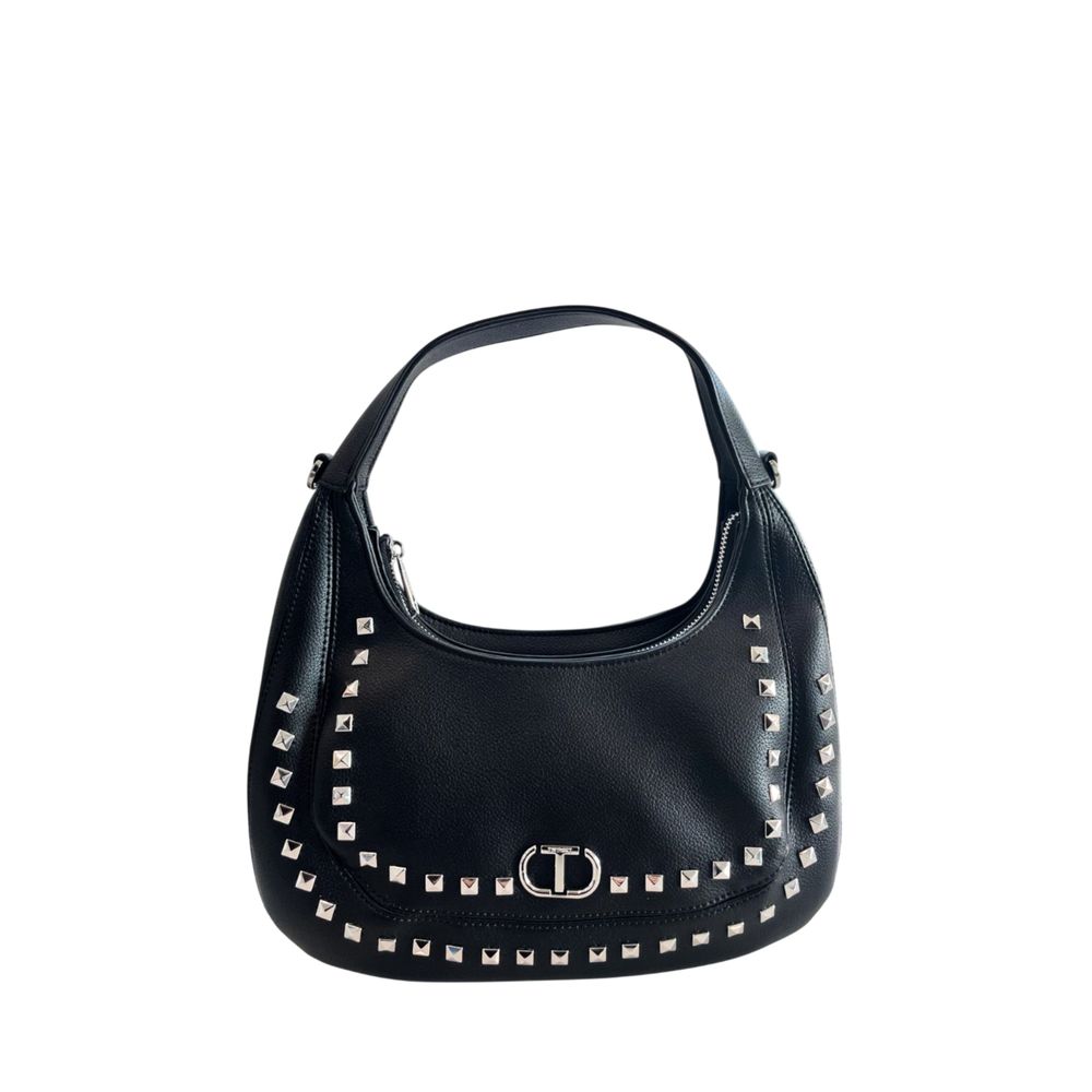 Black PU Women Shoulder Bag - ventzia