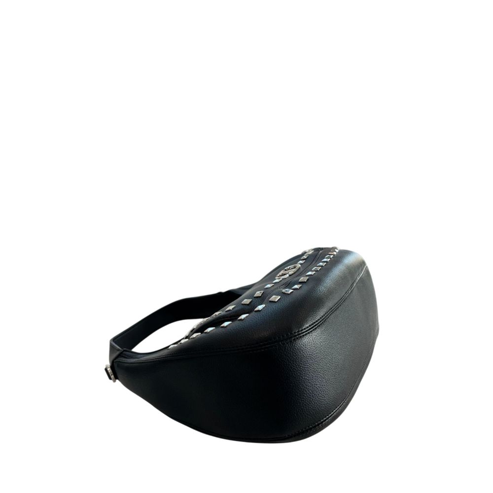Black PU Women Shoulder Bag - ventzia