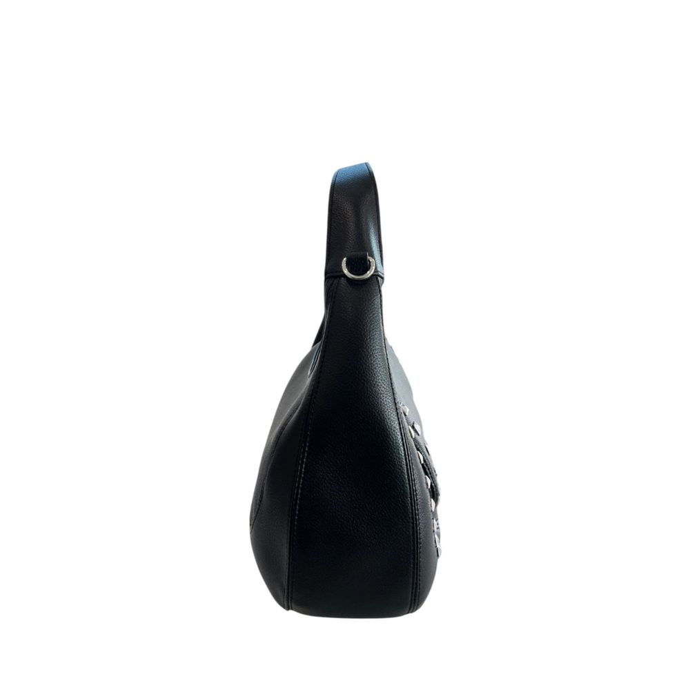 Black PU Women Shoulder Bag - ventzia