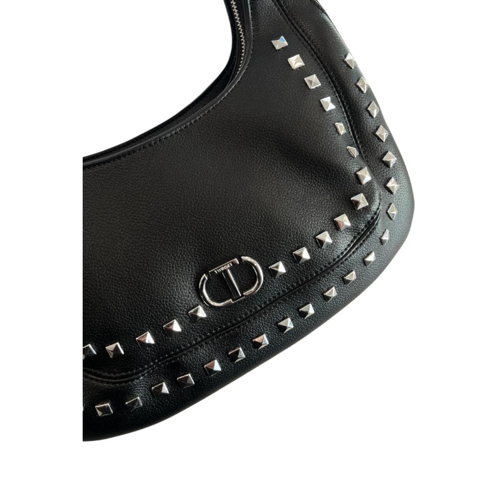 Black PU Women Shoulder Bag - ventzia