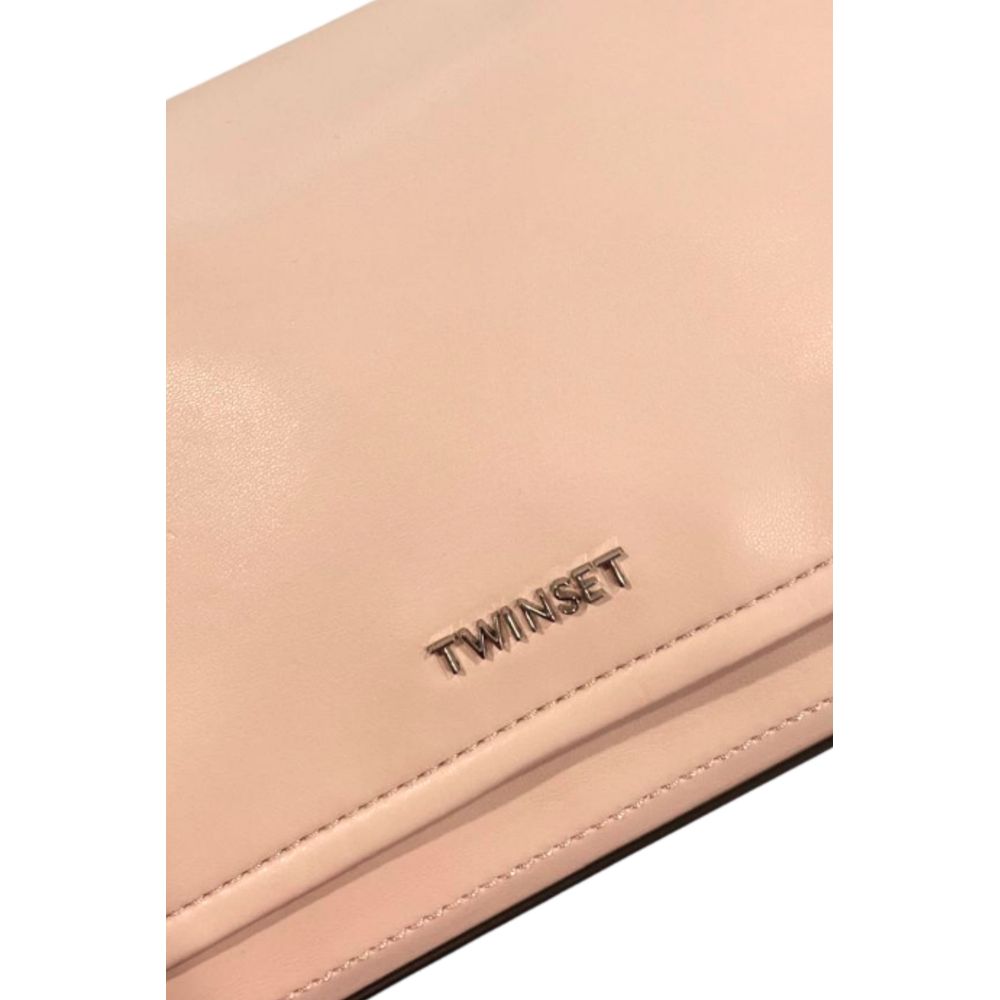Pink Polyurethane Women Shoulder Bag - ventzia