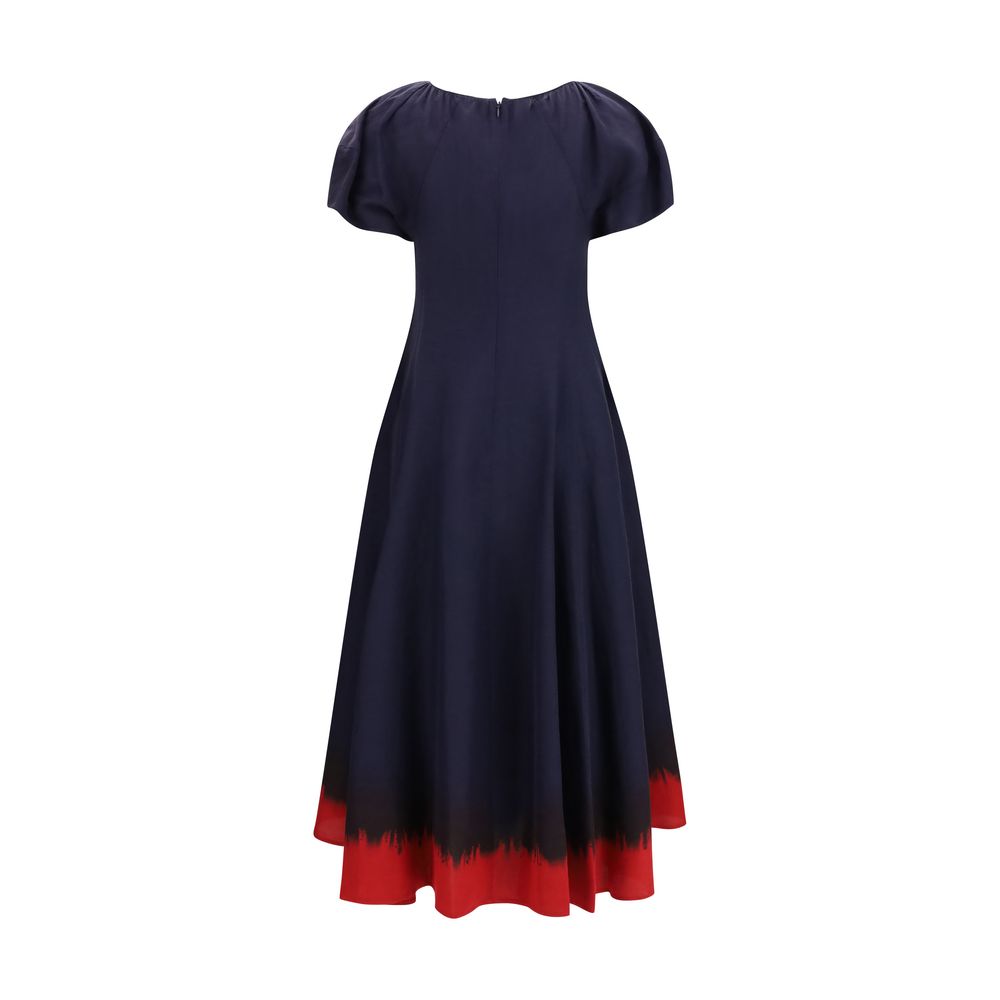 Blue Viscose Casual Dress - ventzia