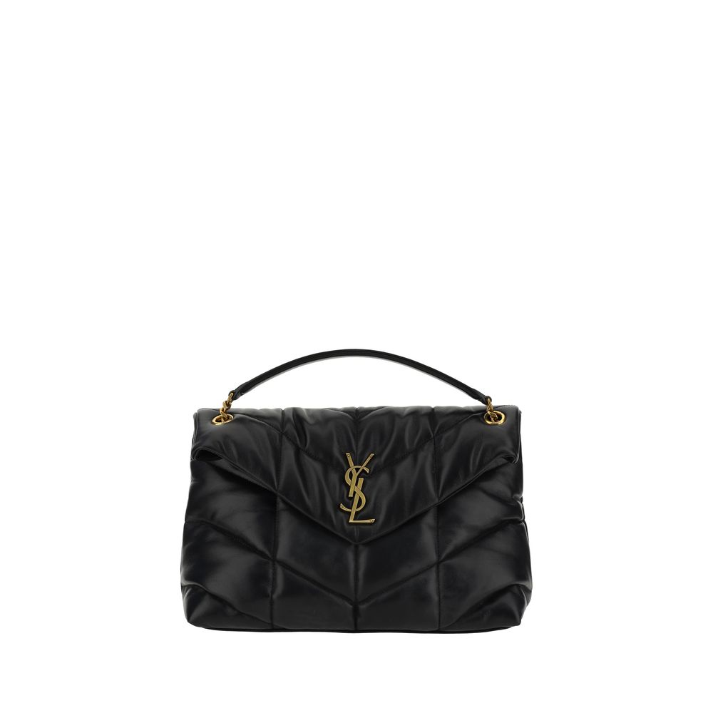 Black Lamb Leather Shoulder Bag - ventzia