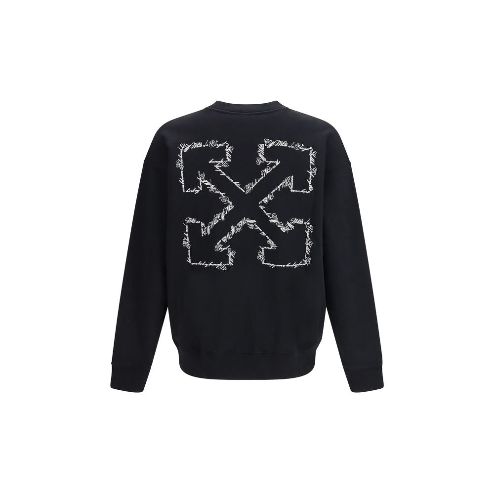 Black Cotton Sweatshirt - ventzia