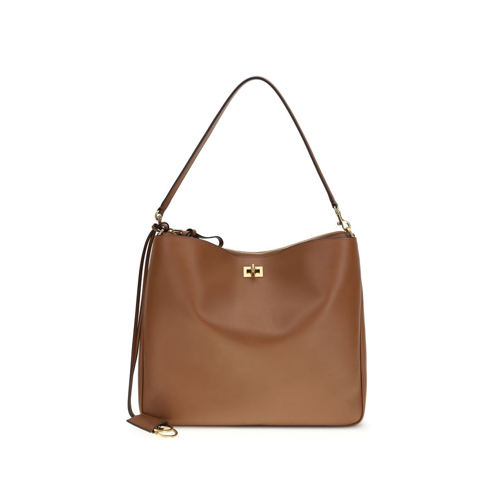Beige Calf Leather Bos Taurus Shoulder Bag - ventzia