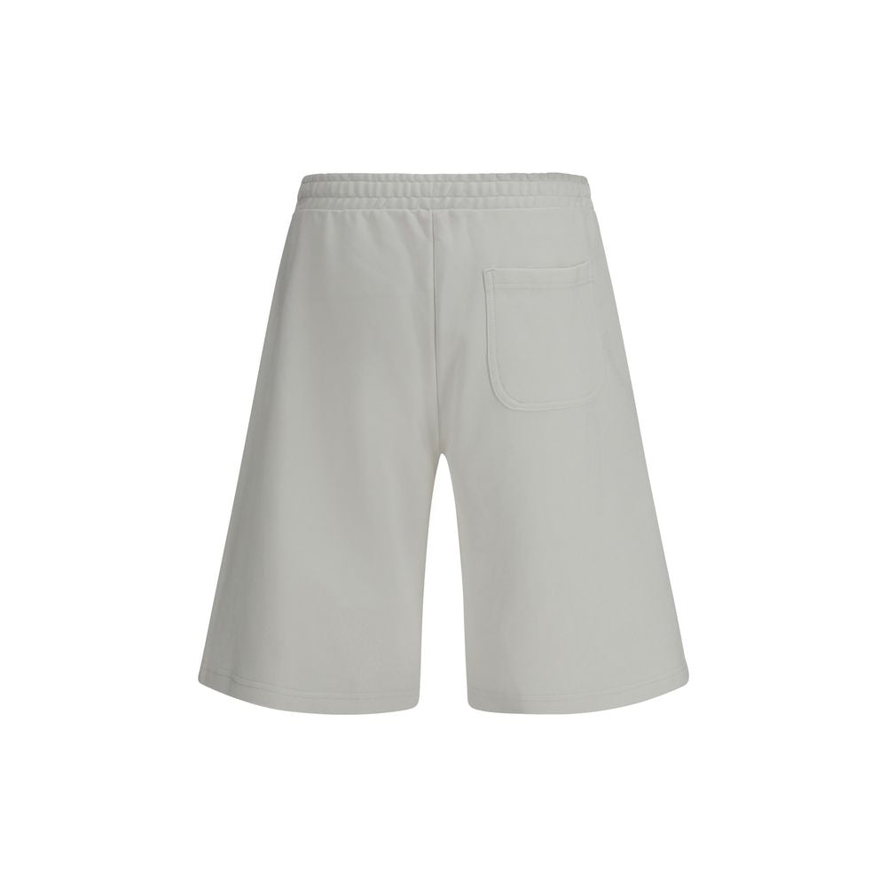 White Cotton Bermuda Shorts - ventzia