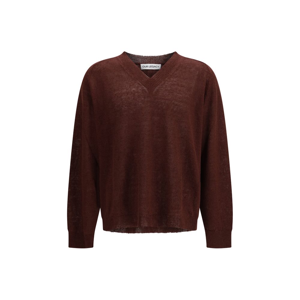 Bordeaux Linen Sweatshirt - ventzia