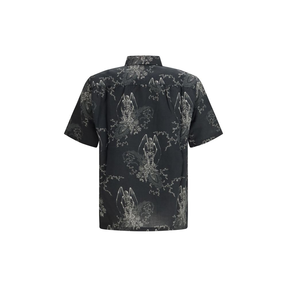 Gray Cotton Pattern Shirt - ventzia