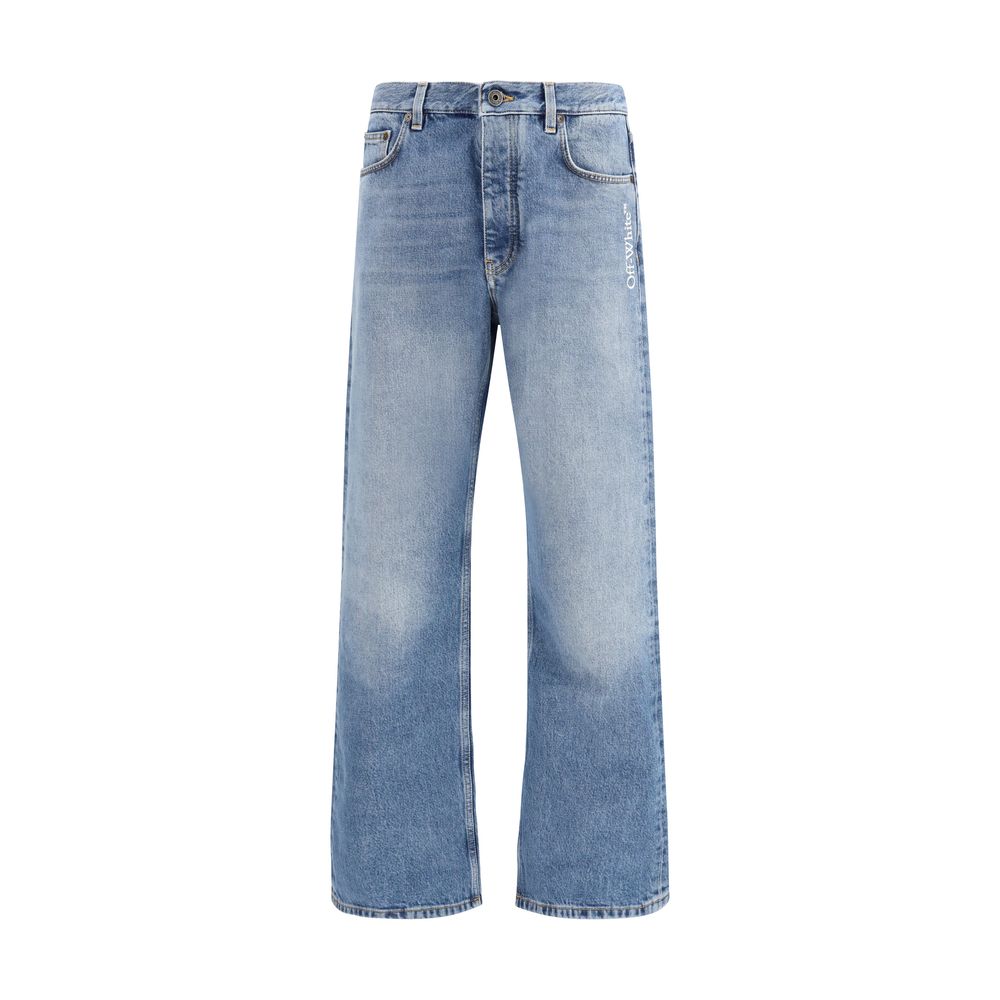 Blue Cotton Relaxed Fit Jeans - ventzia