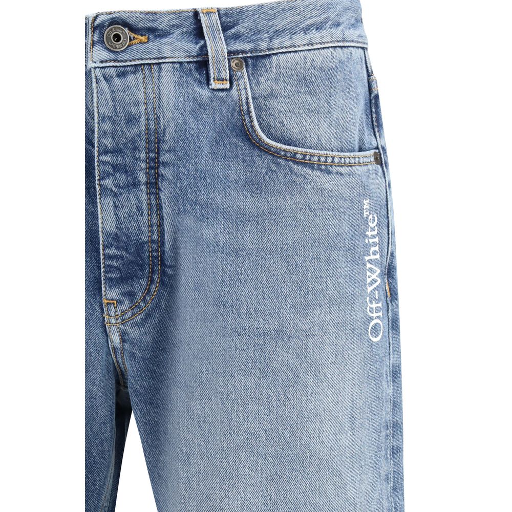 Blue Cotton Relaxed Fit Jeans - ventzia