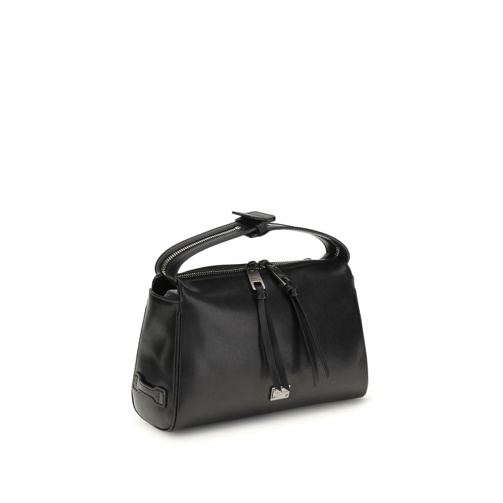 Black Calf Leather Bos Taurus Handbag - ventzia