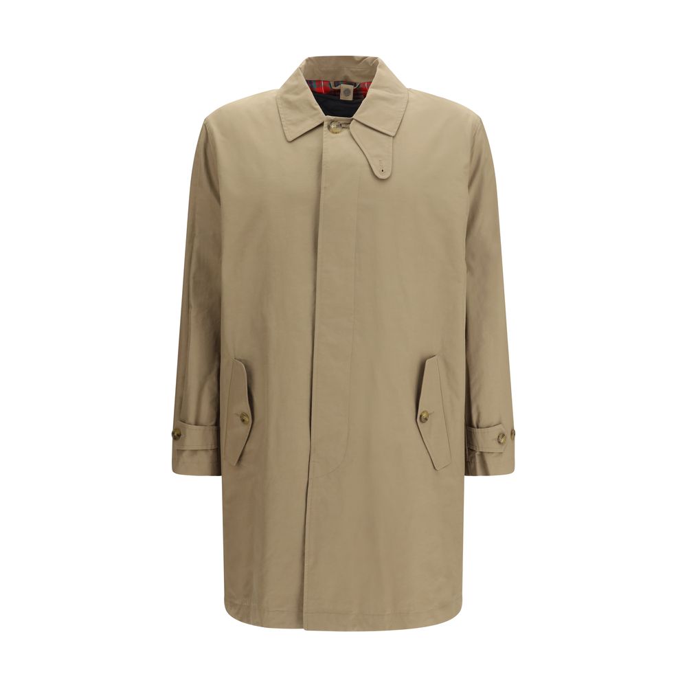 Beige Polyamide Trench Coat - ventzia