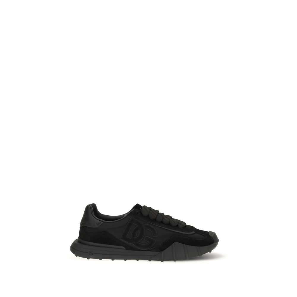 Black Calf Leather Bos Taurus Athletic Sneakers - ventzia