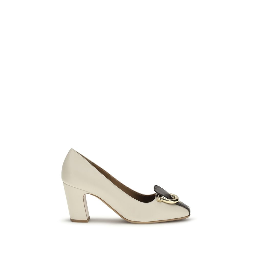Beige Calf Leather Bos Taurus High Heel Pumps - ventzia
