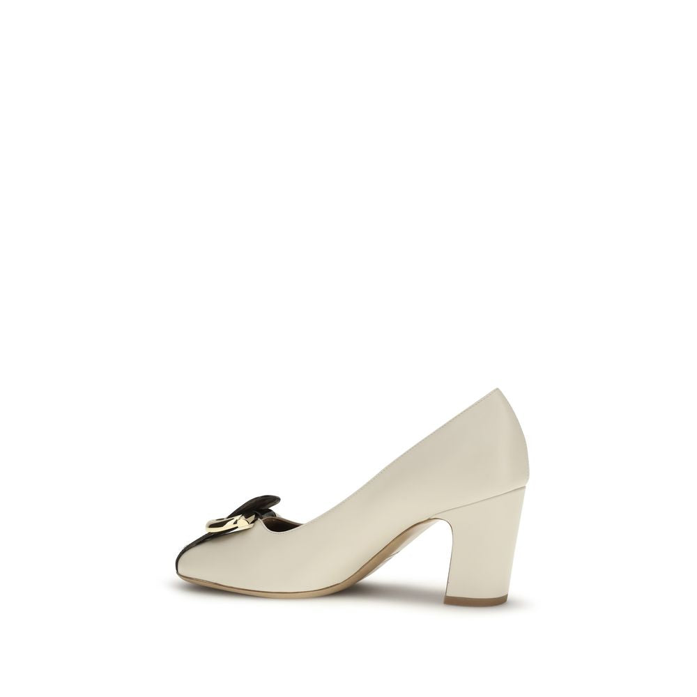 Beige Calf Leather Bos Taurus High Heel Pumps - ventzia
